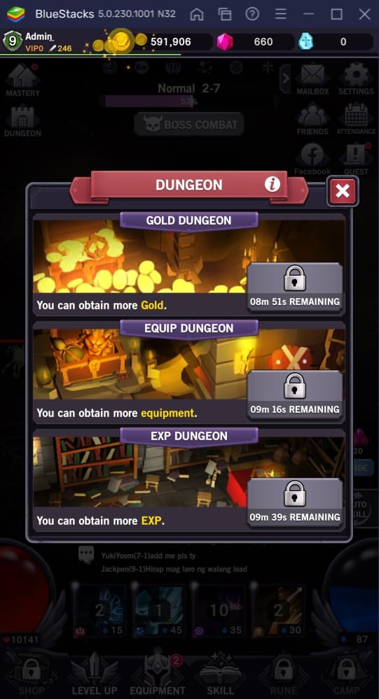 afk dungeon dungeons